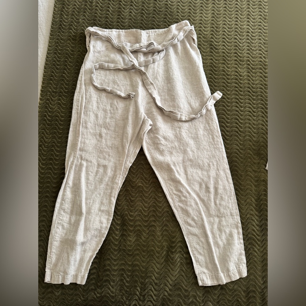 OZMA Natural Linen Trousers